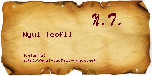 Nyul Teofil névjegykártya
